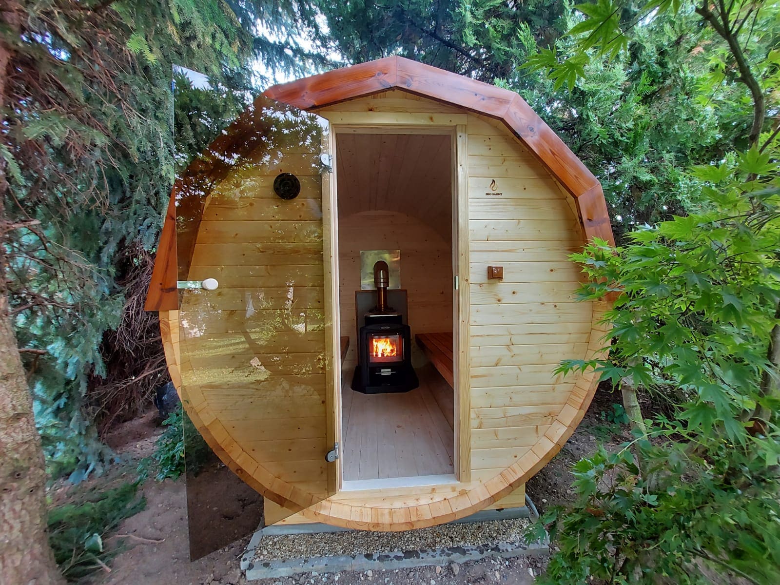 Sudová sauna s kúrením na drevo